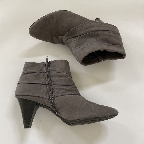 Karen Scott Boots Womens Melodea Ankle Booties Gray Heels Size 9M - Picture 4 of 11